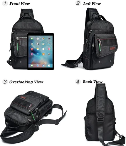 Miniatura 2 de NICGID Bolsos de bandolera, mochilas de hombro para el pecho, bolsos cruzados, bolsa de pecho al aire libre, mochila de viaje para hombres y mujeres