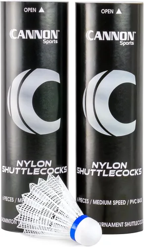 Miniatura 8 de Cannon Sports Volantes de bádminton – Pájaros de bádminton de nailon de velocidad media – Volantes de plástico duradero para bádminton en interiores