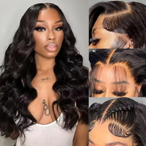 Miniatura 10 de Pelucas Body Wave de Encaje Frontal de Cabello Humano 13x6 HD Pelucas de Encaje Frontal de Cabello Humano Densidad 200 Pelucas Vírgenes Brasileñas