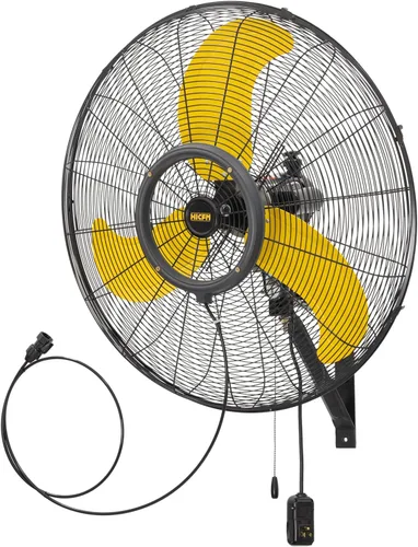 Miniatura 12 de HiCFM Ventilador de pared industrial de 2500 CFM de 12 pulgadas, ventilador de pared de alta velocidad de 3 velocidades con motor de carcasa IP44