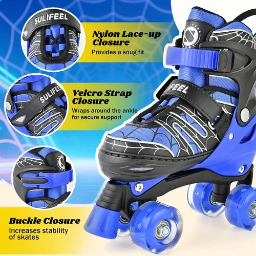 Miniatura 3 de SULIFEEL - Patines ajustables para niños para niños de 3-5, 5-8, 6-12 años con ruedas iluminadas ajustables de 4 tamaños, el mejor regalo para niños