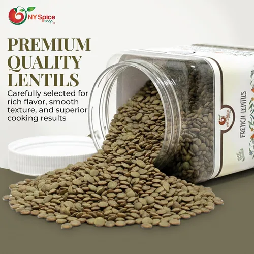 Miniatura 2 de NY Spice Shop Lentejas francesas – Lentejas verdes francesas de 1.5 libras – Granos secos de lentejas – Rico en proteínas y fibra – Ideal