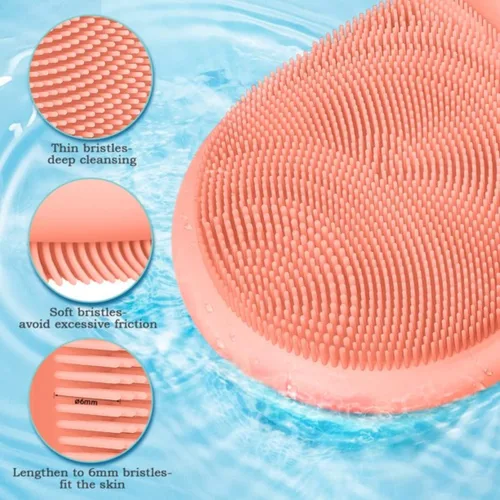 Miniatura 4 de Cepillo de limpieza facial de silicona, cepillo exfoliante manual, ultra higiénico, impermeable, cepillo facial para exfoliación de la piel
