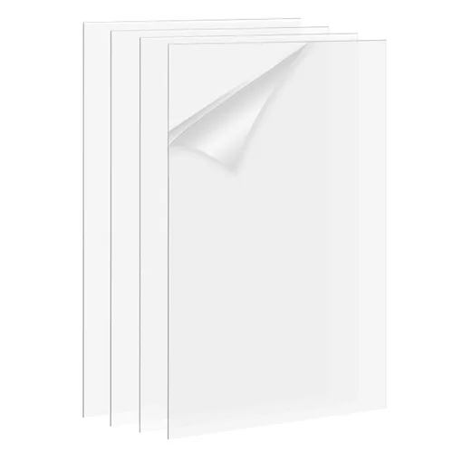 Miniatura 11 de YSTIME Hoja de Acrílico Transparente de 8" x 12" Plexiglás Hoja de Plástico para Manualidades Tablero Acrílico Transparente con Papel Protector