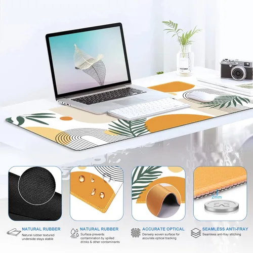 Miniatura 6 de iCasso Juego de reposamuñecas para mouse y teclado, 4 en 1 XXL, alfombrilla para mouse grande + almohadilla para teclado, reposamuñecas para mouse