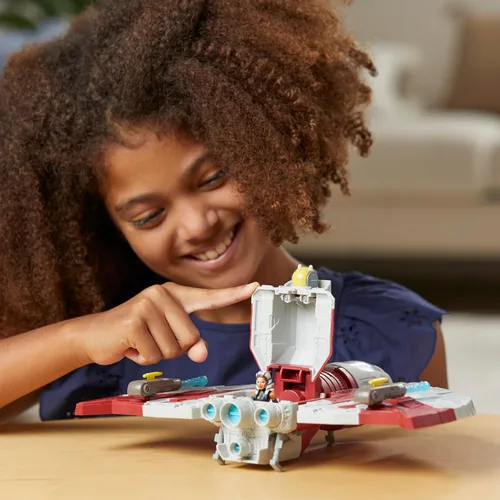 Miniatura 8 de STAR WARS Mission Fleet T-6 Jedi Shuttle, juego de figuras de acción Ahsoka a escala de 2.5 pulgadas, barcos, juguetes para niños y niñas de 4 años