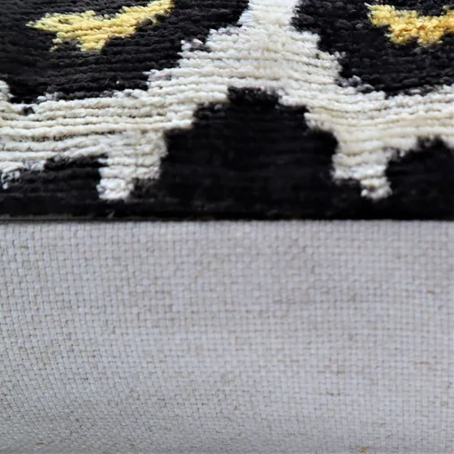 Miniatura 5 de Almohada decorativa hecha a mano de leopardo con funda de cojín rellena de plumón, estampado de tigre dorado marfil, funda de cojín cuadrada de seda