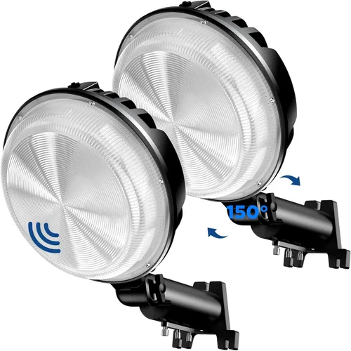 Miniatura 10 de Luz LED de granero, 150 W, 20000 lúmenes, iluminación exterior del atardecer al amanecer con fotocélula de ángulo ajustable, luz diurna de 6500 K