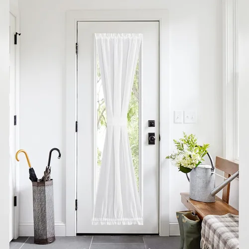 Miniatura 53 de NICETOWN - Cortinas transparentes para puerta de ventana, tratamiento de ventana lateral para puertas estrechas de vidrio/cocina/puerta delantera