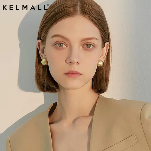 Miniatura 60 de KELMALL Aretes tipo argolla de oro de 14 quilates para mujer, hipoalergénicos, gruesos, redondos, no se deslustra, para orejas sensibles