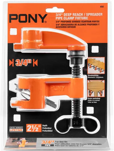 Miniatura 5 de Pony 56 Abrazadera de alcance profundo de 2-12" y accesorio esparcidor para tubo de 34