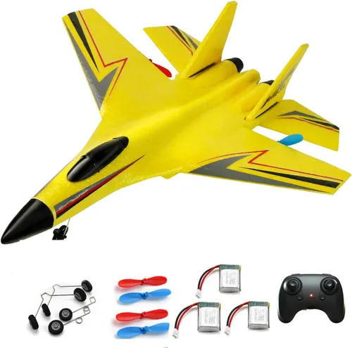 Miniatura 13 de Avión de Control Remoto para Niños, Aviones de Poliestireno RC de 2 Canales Jet Juguete Inalámbrico, Avión de Ala Delta RC para Principiantes, Azul