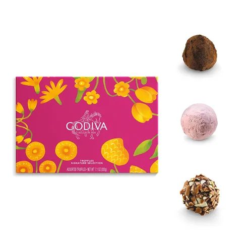 Miniatura 2 de Godiva Signature Truffles - Caja de regalo de edición limitada, chocolates belgas oscuros y con leche con centros de ganache, regalo gourmet