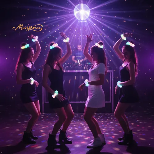 Miniatura 2 de 4 bandas elásticas para el cabello con luz LED, color verde del día de San Patricio, para mujeres y niñas, suministros de fiesta que brillan