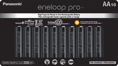 Miniatura 5 de Eneloop Panasonic K-KJ55KHC82A pro - Baterías recargables de alta capacidad 8AA, 2AAA y Panasonic BK-3HCCA16FA pro AA baterías recargables