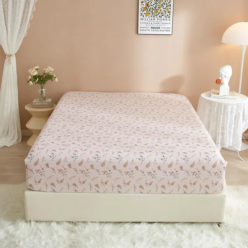 Miniatura 5 de HighBuy Juego de sábanas de tamaño individual - Sábanas frescas y transpirables de color rosa con estampado floral, juego de 3 sábanas - Sábanas
