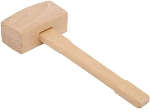 Miniatura 7 de Mazo de madera de haya de 13.8", martillo de hielo manual, Mazo de tallado de carpintería maciza, Herramienta de mano para carpintería