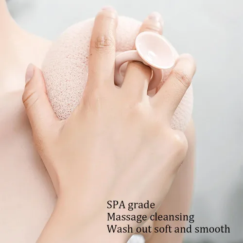 Miniatura 2 de 2 bolas de baño exfoliantes corporales de girasol, cepillo de limpieza de esponja ultra suave para hombres y mujeres, esponja de baño con anillo