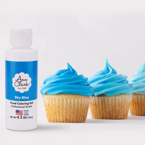 Ann Clark - Gel colorante para alimentos, color azul cielo, grande, 4.5 onzas, grado profesional, fabricado en Estados Unidos