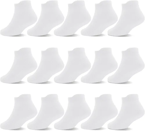 Miniatura 12 de GRPSKCOS Calcetines Antideslizantes para Niños Pequeños 15 Pares Calcetines de Agarre Antideslizantes de Corte Bajo para Niños y Niñas de 1 a 7 Años