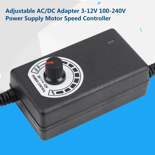 Miniatura 5 de Convertidor de CA a CC 110V-240V a 3-12V Adaptador de corriente 2A con enchufe de EE. UU. para ventilador eléctrico, motor de taladro, control