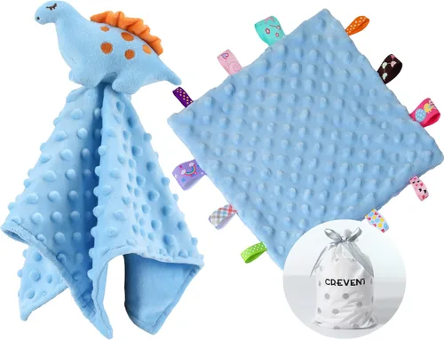 Miniatura 29 de CREVENT Mantas de bebé suaves y acogedoras para niños y niñas + manta de seguridad, juego con una bolsa de regalo esenciales para recién nacidos Gris