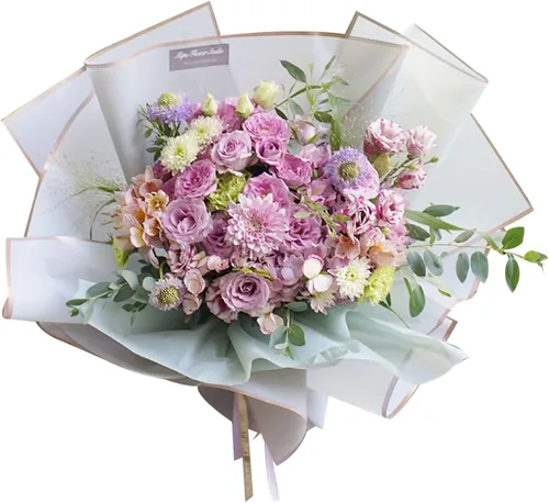 Miniatura 9 de Banxidi Papel de regalo floral coreano con borde dorado, 40 hojas, suministros para floristería, papel de regalo para ramo de flores, suministros