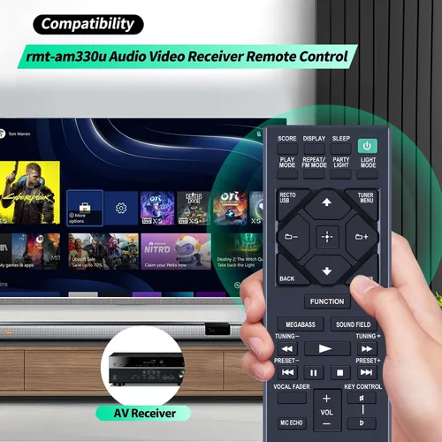 Miniatura 2 de RMT-AM330U Reemplazar Control Remoto Aplicable para Sistema de Audio Sony MHC-V50 MHC-M20 MHC-V21 MHC-V77W MHC-V71 MHC-V90W SHAKE-X10 SHAKE-X30
