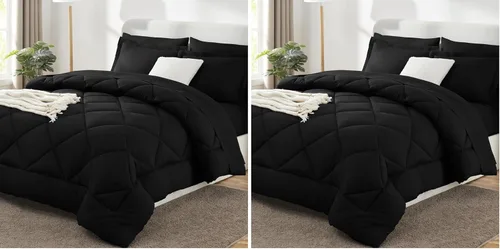 Miniatura 46 de CozyLux - Juego de edredón en una bolsa, para dormitorio universitario, todas las estaciones, edredón, sábanas y fundas para almohada y decorativas