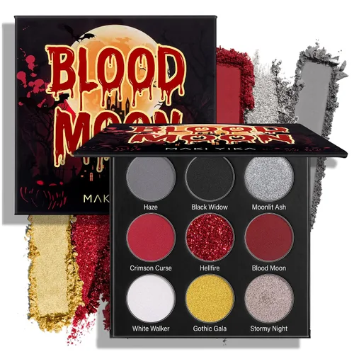 Miniatura 32 de MAKI YIKA Paleta de sombra de ojos blanca mate para mujer, sombra de ojos en polvo blanco pigmentado para ojos marrones, paleta de maquillaje