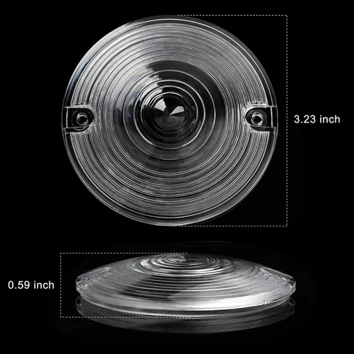 Miniatura 3 de NTHREEAUTO 4 piezas de cubierta de lente de señal de giro plana transparente de 3 1/4 pulgadas compatible con Harley Electra Glide Road King Softail