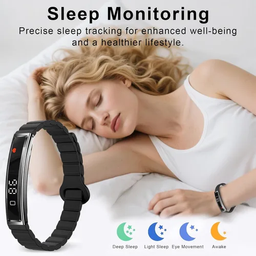 Miniatura 5 de Efolen Pulsera inteligente para mujeres, rastreador de fitness ultraligero con monitor de frecuencia cardíaca/oxígeno en sangre/sueño/podómetro