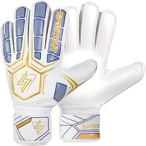 Miniatura 14 de Guantes de portero Sportout, guantes de portero con protección para los dedos, guantes de portero de fútbol transpirables, látex de 4 mm