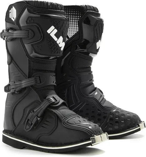Miniatura 7 de ILM Botas de motocicleta impermeables ATV Motorcross Dirt Blike para hombres, modelo MX3 Negro-niños