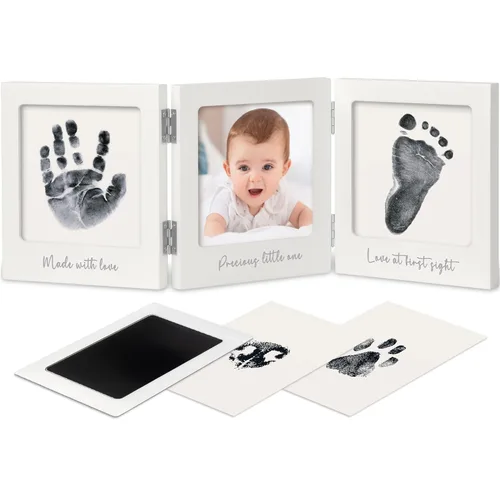 Kit de huellas de mano y huella de bebé sin tinta para recién nacido - Kit de huella de bebé, marco de foto de guardería para recién nacido, creador