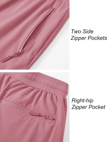 Miniatura 6 de MAGCOMSEN Pantalones de senderismo para mujer, de secado rápido, ligeros, con cintura elástica, con bolsillos con cremallera
