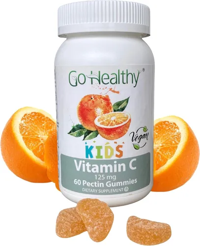Gomitas Go Healthy de vitamina C para niños, veganas, vegetarianas, sin OMG, sin gluten, kosher y halal, 60 porciones
