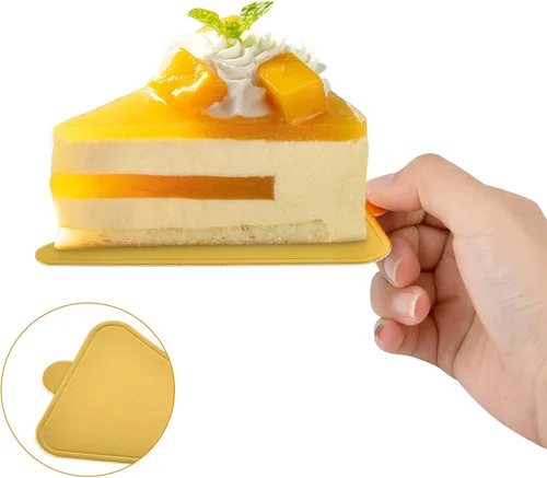 Miniatura 3 de 200 piezas de cartón dorado redondo, base de magdalena de mousse de 3.5 pulgadas, tablero de papel de postre para pasteles, platos de postre, base