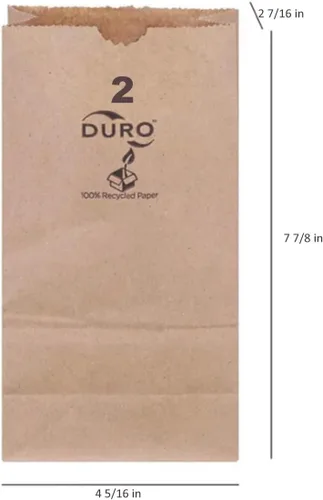 Miniatura 4 de Bolsas de papel Kraft FSC - HECHAS EN USA (500ct, 2 lb)