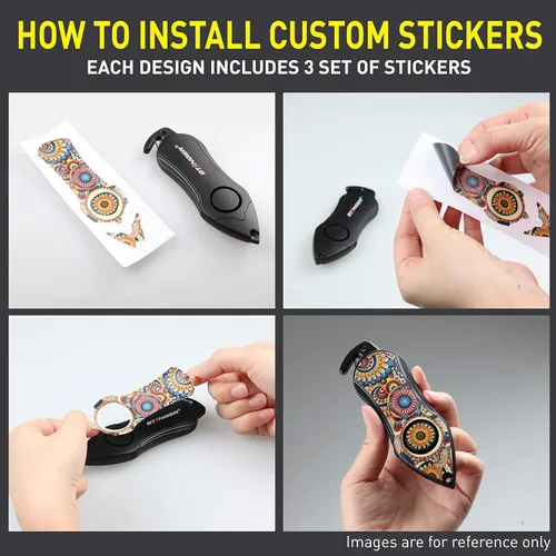 Miniatura 2 de Stinger Llavero de alarma personal, herramienta de emergencia, sirena de alarma de pánico de seguridad, cortador de cinturón de seguridad, rompe