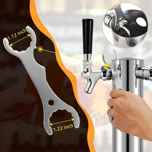 Miniatura 4 de 2 cepillos de grifo de cerveza de limpieza larga para grifo de cerveza de barril, con 3 tapones de grifo de cerveza, cepillo de grifo de cerveza, 5