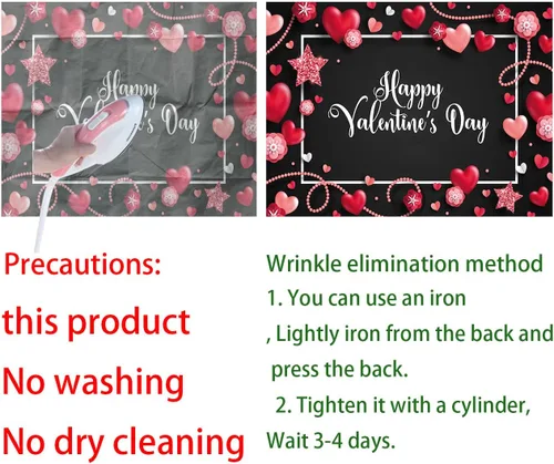 Miniatura 4 de YYNXSY Decoración de fotografía de San Valentín en forma de corazón rosa de 7 x 5 pies para decoración de fiesta de habitación, pancarta para fiesta