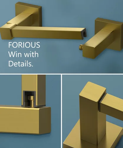 Miniatura 4 de FORIOUS Soporte de Papel Higiénico para Montaje en Pared, Soporte de Rollo de Tejido Giratorio de Doble Poste de Acero Inoxidable Resistente al