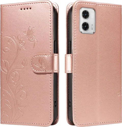 Miniatura 124 de Funda para Motorola Moto E22/E22i, piel sintética, con tarjetero y correa para la muñeca, a prueba de golpes, funda magnética para Motorola Moto Rojo