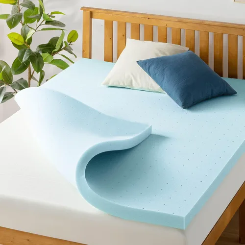 Miniatura 14 de Best Price Mattress 1.5 Inch Ventilated Memory Foam Mattress Topper, Cooling Gel Infusion, CertiPUR-US Certified, Dorm Essentials, Queen