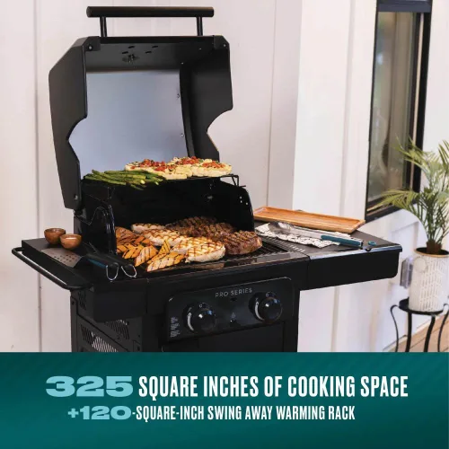 Miniatura 4 de Charbroil Serie Pro con Tecnología Infrarroja Amplifire: Asador a Gas Propano de 2 Quemadores con Gabinete y Plancha, Negro - 463676724
