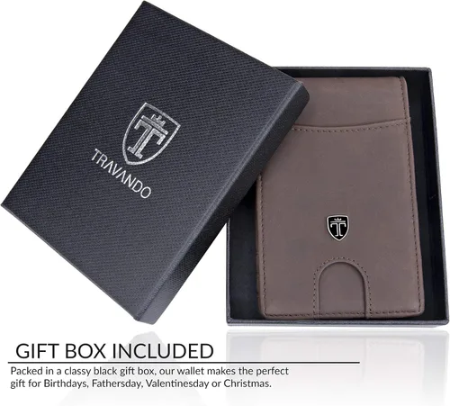 Miniatura 6 de TRAVANDO Money Clip Wallet Atlanta Mens Front Pocket Slim RFID Blocking - Credit Card Holder - Mini Bifold