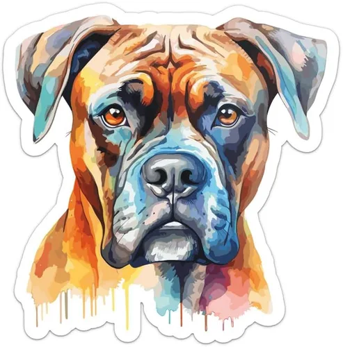 Miniatura 10 de Generic Colorida acuarela Shih Tzu - Calcomanía de vinilo impermeable para automóvil, laptop, pared, ventana, botella de agua, tamaño adhesivo