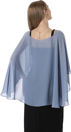 Miniatura 5 de Capelets para mujer, chales de gasa y envolturas para vestido de noche, capas de boda