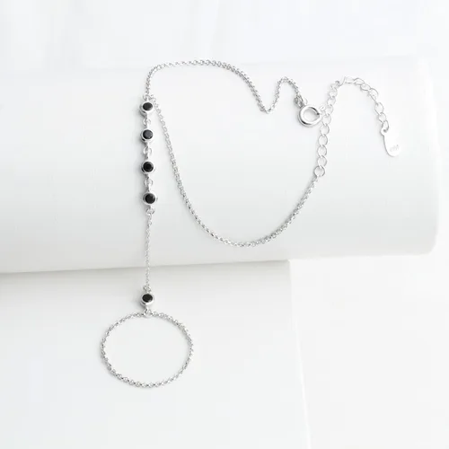 Miniatura 51 de Pulsera de plata de ley 925 para mujer, pulsera de mano para mujer, pulseras esclavas de 7 a 9 pulgadas ajustable